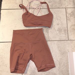 Lululemon Wunder Under High Rise Shorts ‘6 & Free to Be Bra